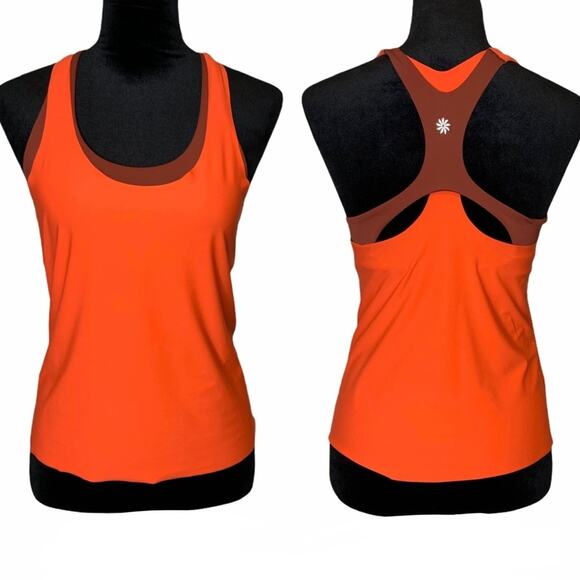 Athleta Tops - ATHLETA 2 in 1 Ultimate Support Bra Top Orange Red size XS